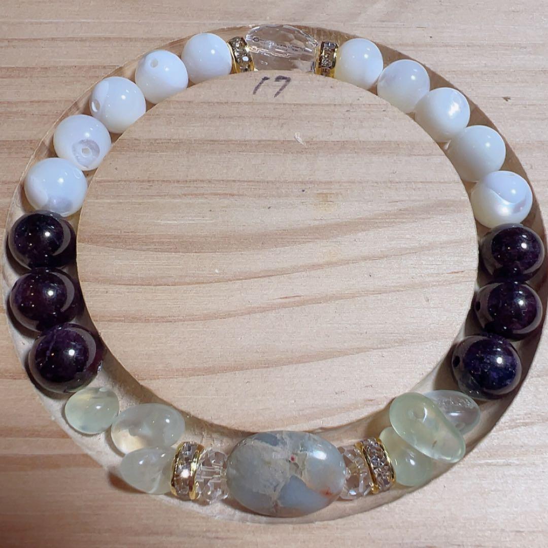 19 天然石 パワーストーン ブレスレット 数珠 15cm ラリマー ターコイズ