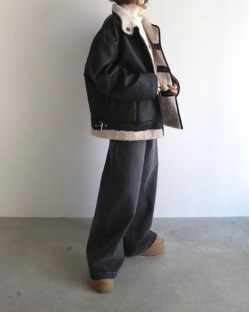 FASHIRU ボア × フェイクムートン（リバーシブルブルゾン）