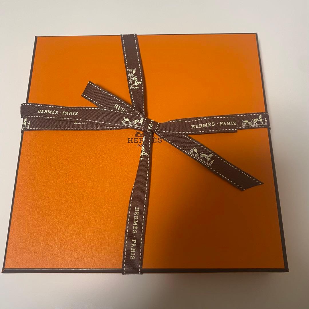 エルメス　HERMES ベビータオル　ハンドタオル　ブルー　青　カバン