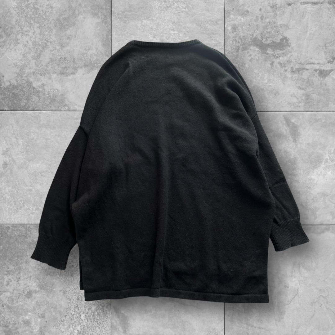 Veritecoeur ヴェリテクール サイドスリット プルオーバーニット 黒