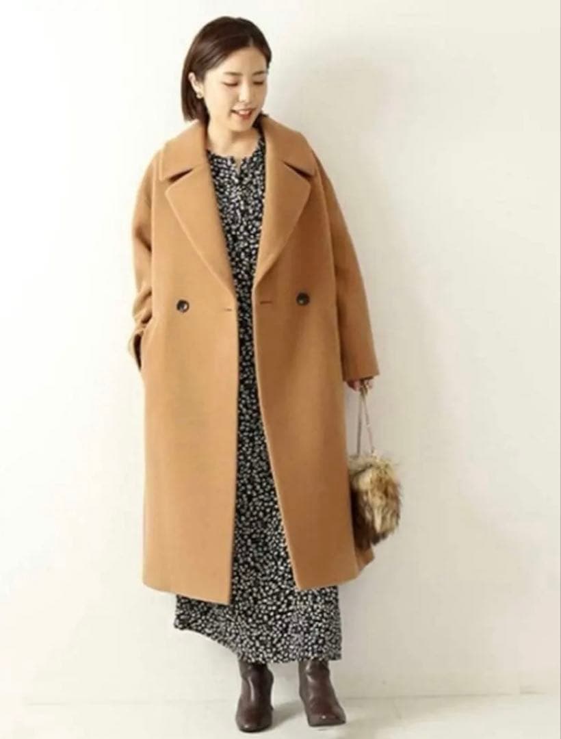 Spick&Span Wフェイスビックカラーコート ベージュ 美品