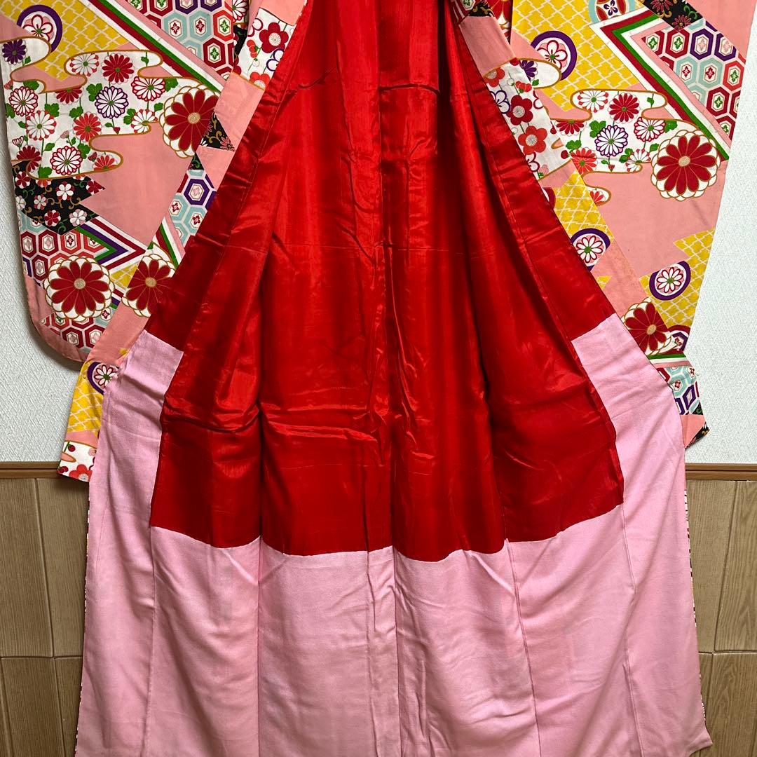 7歳着物　アンティークレトロ柄　着物単品　七五三着物　18ー5