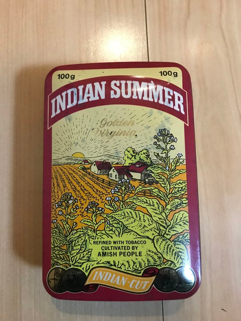 ブリキ缶　イギリス製　INDIAN SUMMER パイプタバコ 【缶のみ】
