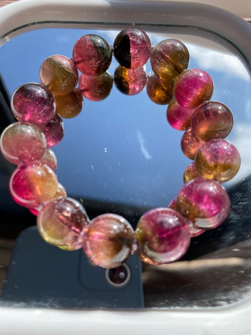 2349 ウォーターメロントルマリンブレスレット約16cm