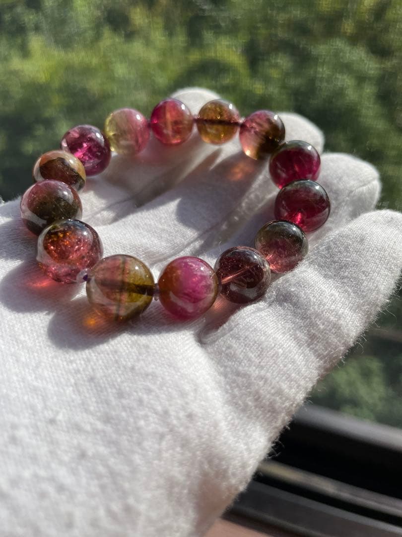 2349 ウォーターメロントルマリンブレスレット約16cm