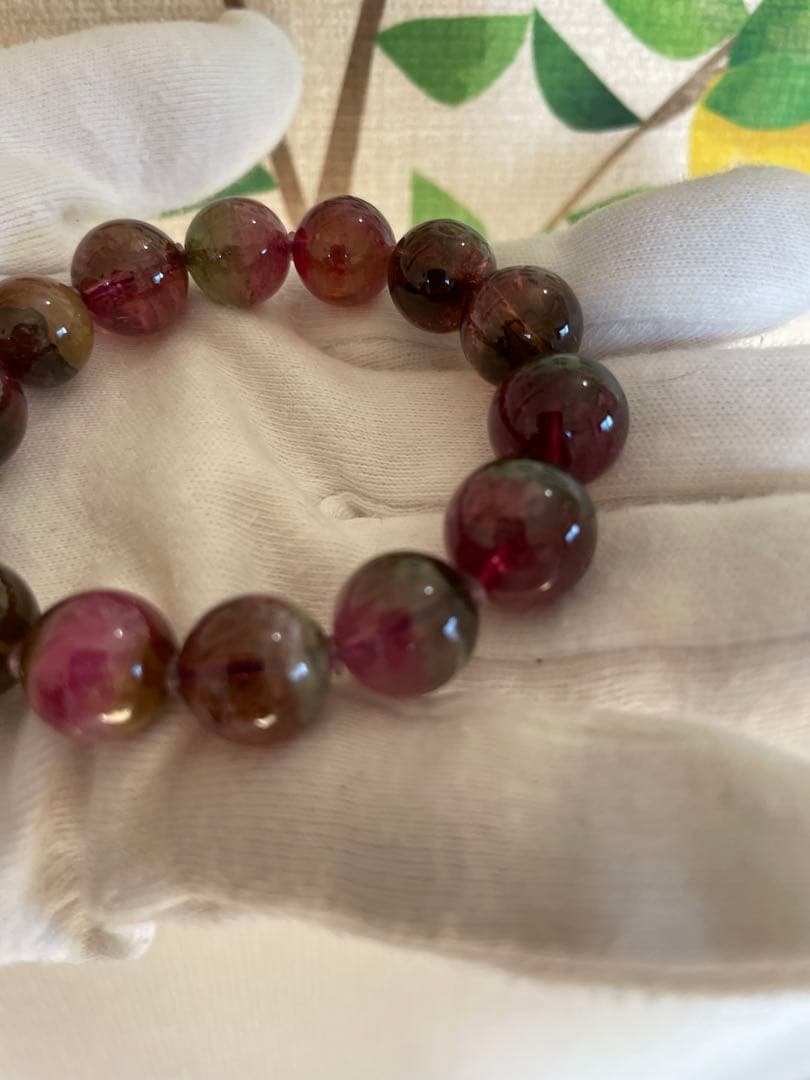 2349 ウォーターメロントルマリンブレスレット約16cm