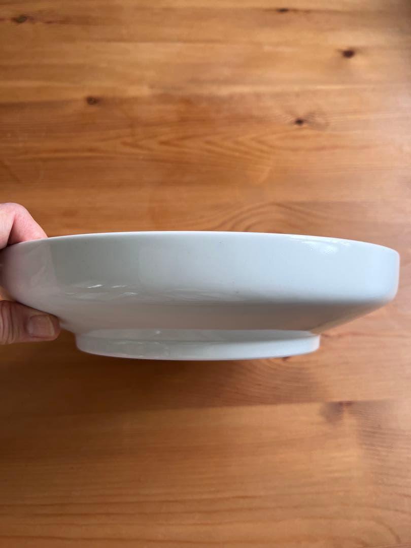 イキジョ 李起助 Lee Gee Jo 白磁リムプレート　約26cm