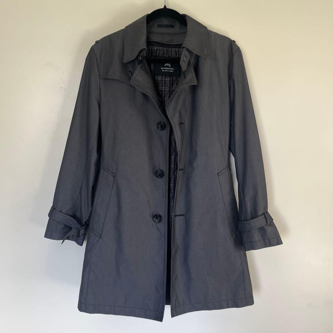 バーバリー ブラックレーベル トレンチコート メンズM 黒 インナー付き