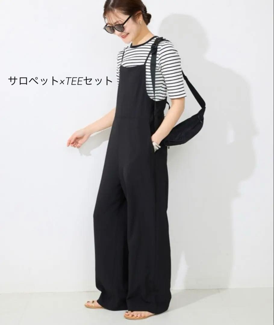 ★25SS完売品★SLOBE IENA イエナ　ナローサロペット×TEEセット