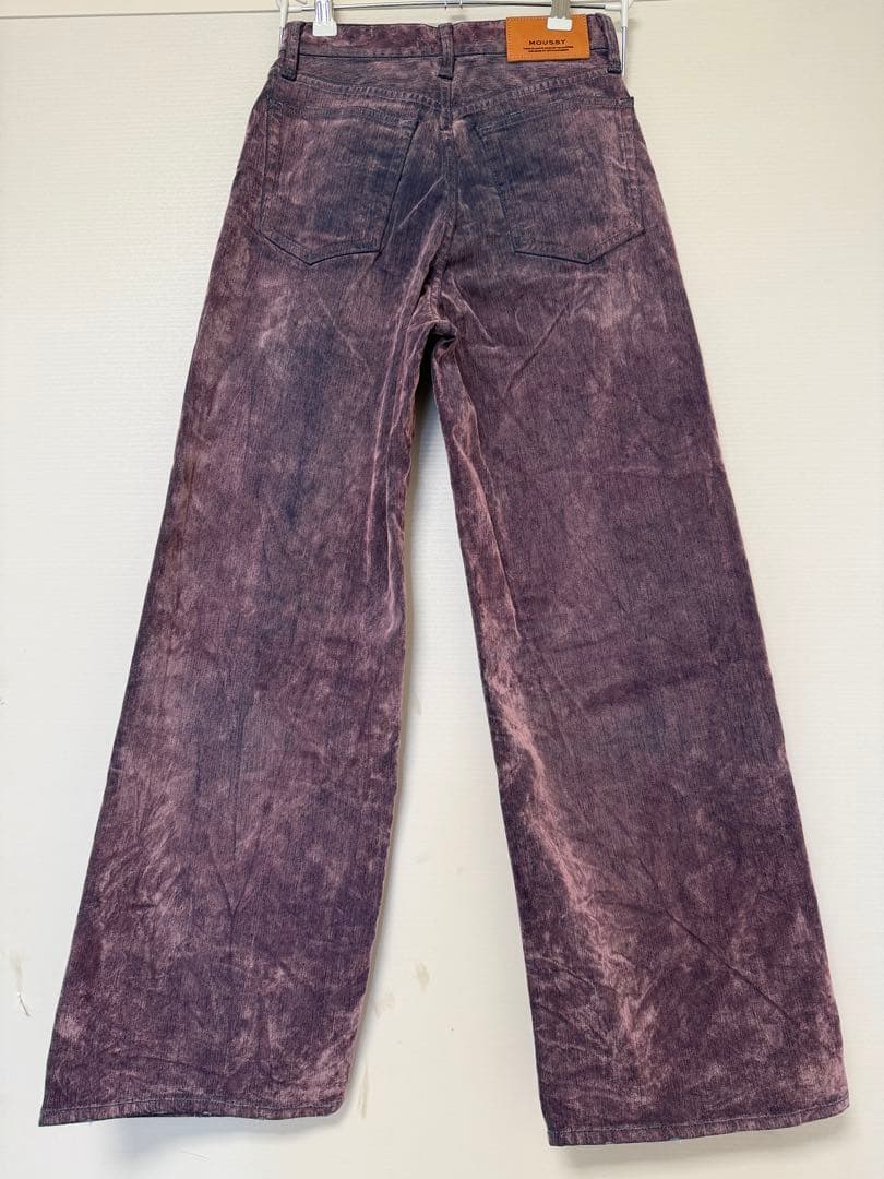 パンツ MOUSSY VELVET DENIM PINK