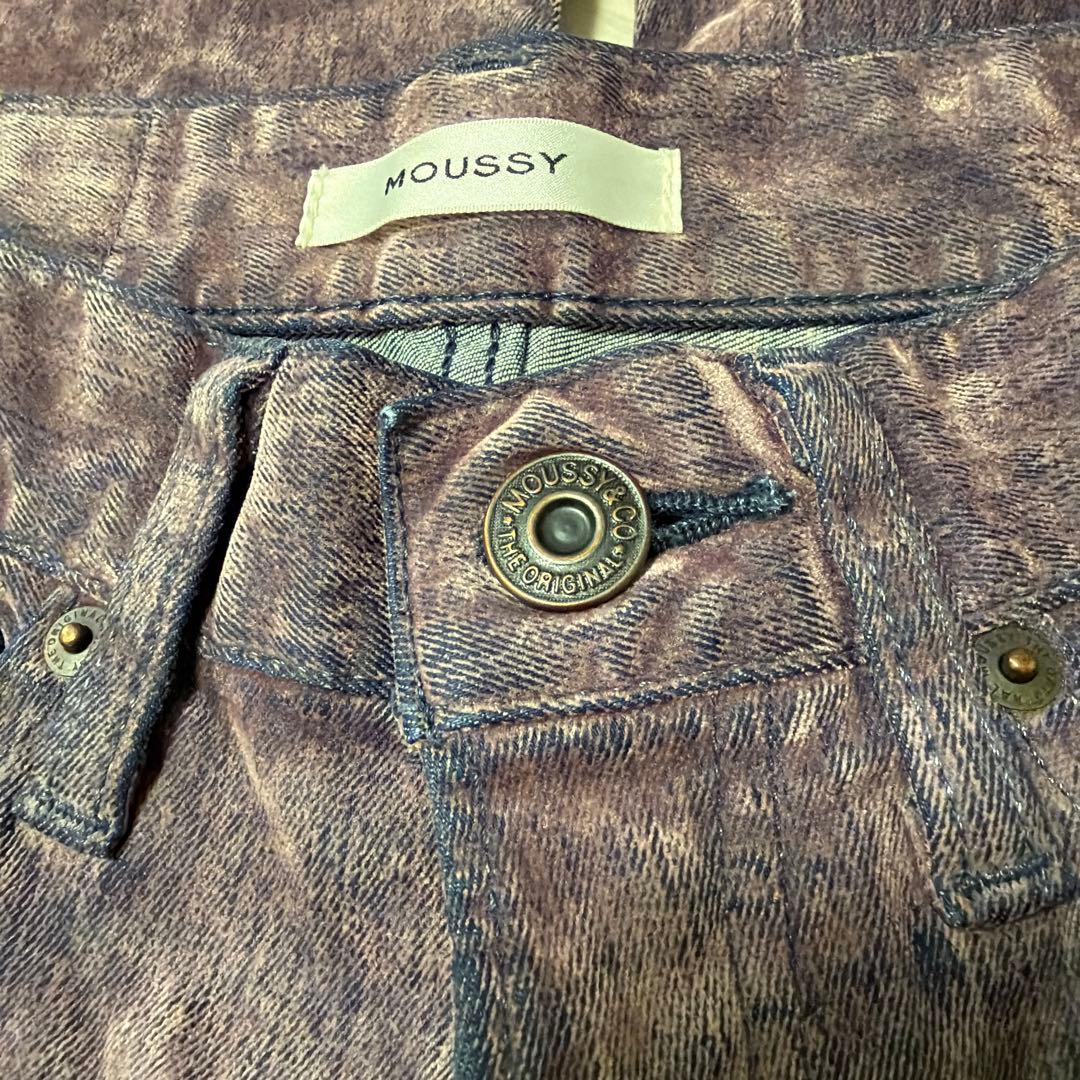 パンツ MOUSSY VELVET DENIM PINK