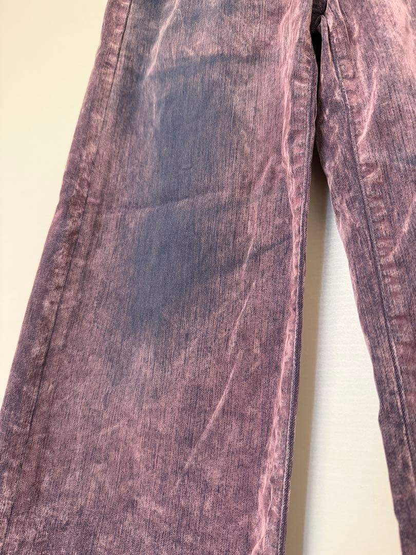 パンツ MOUSSY VELVET DENIM PINK