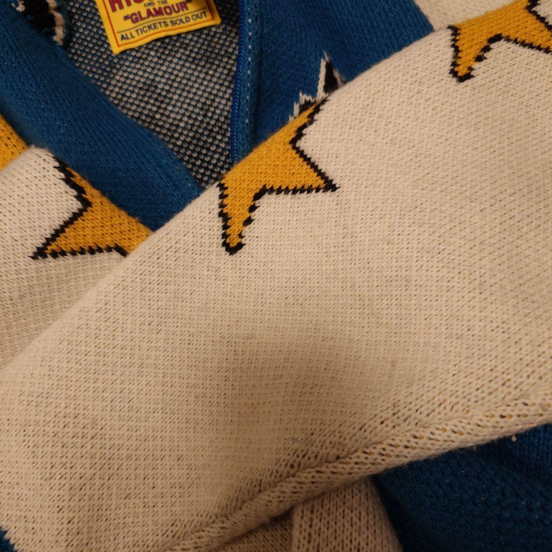 ⭐️HYS 星柄 ニット ジップジャケット ジャガード スタジャン風⭐️