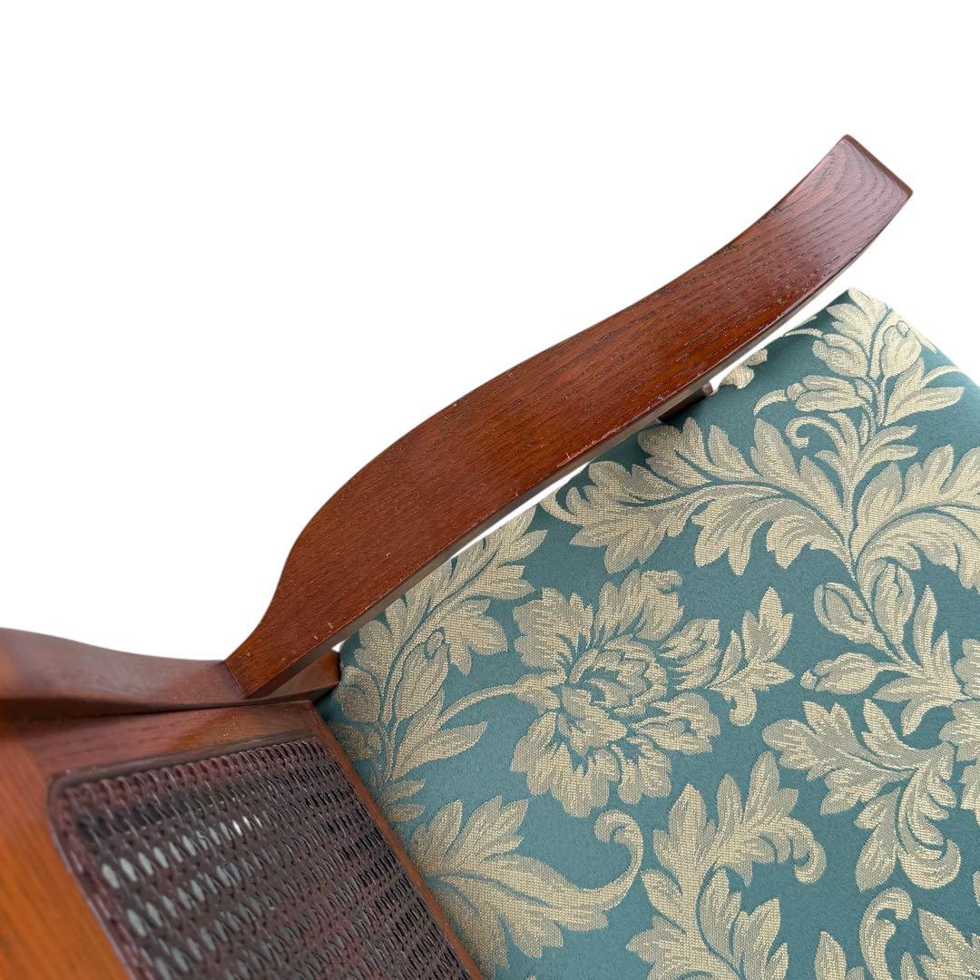 HR686 ラタン　籐　三越ブルージュ　三越家具　アームチェア　肘付き椅子