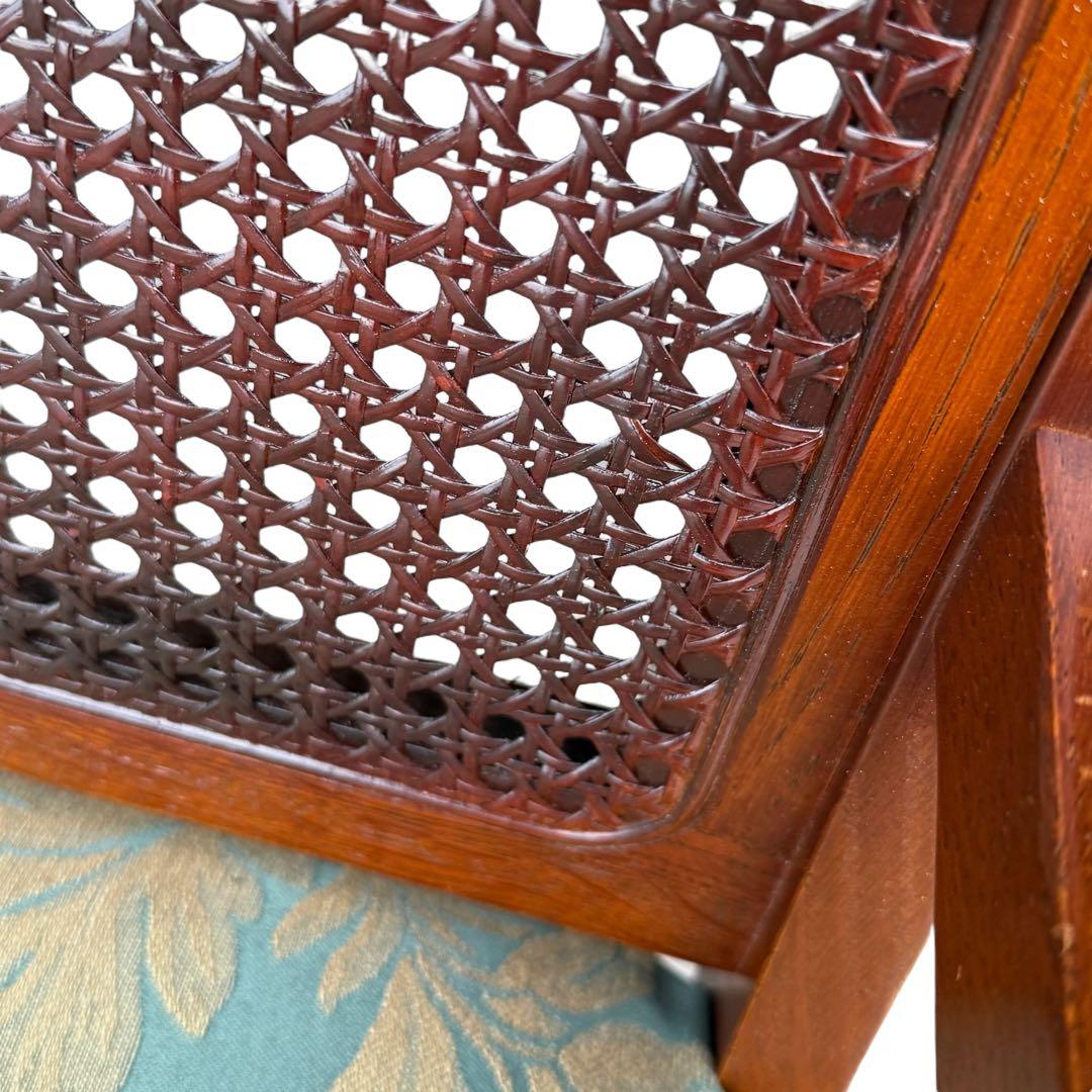 HR686 ラタン　籐　三越ブルージュ　三越家具　アームチェア　肘付き椅子