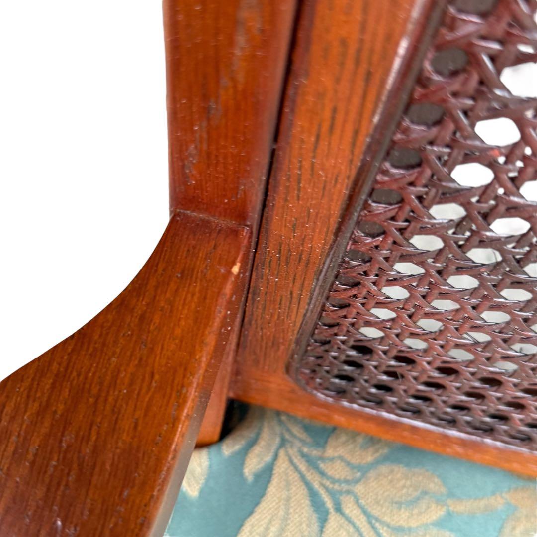 HR686 ラタン　籐　三越ブルージュ　三越家具　アームチェア　肘付き椅子