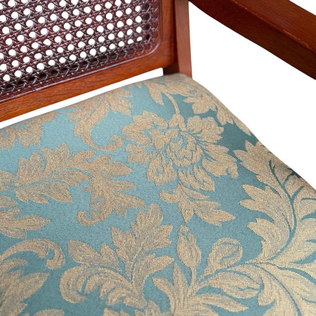 HR686 ラタン　籐　三越ブルージュ　三越家具　アームチェア　肘付き椅子