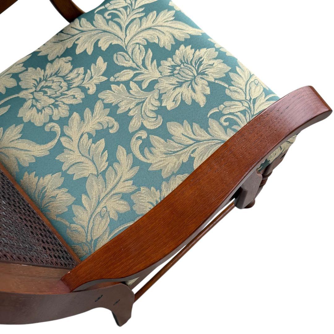 HR686 ラタン　籐　三越ブルージュ　三越家具　アームチェア　肘付き椅子