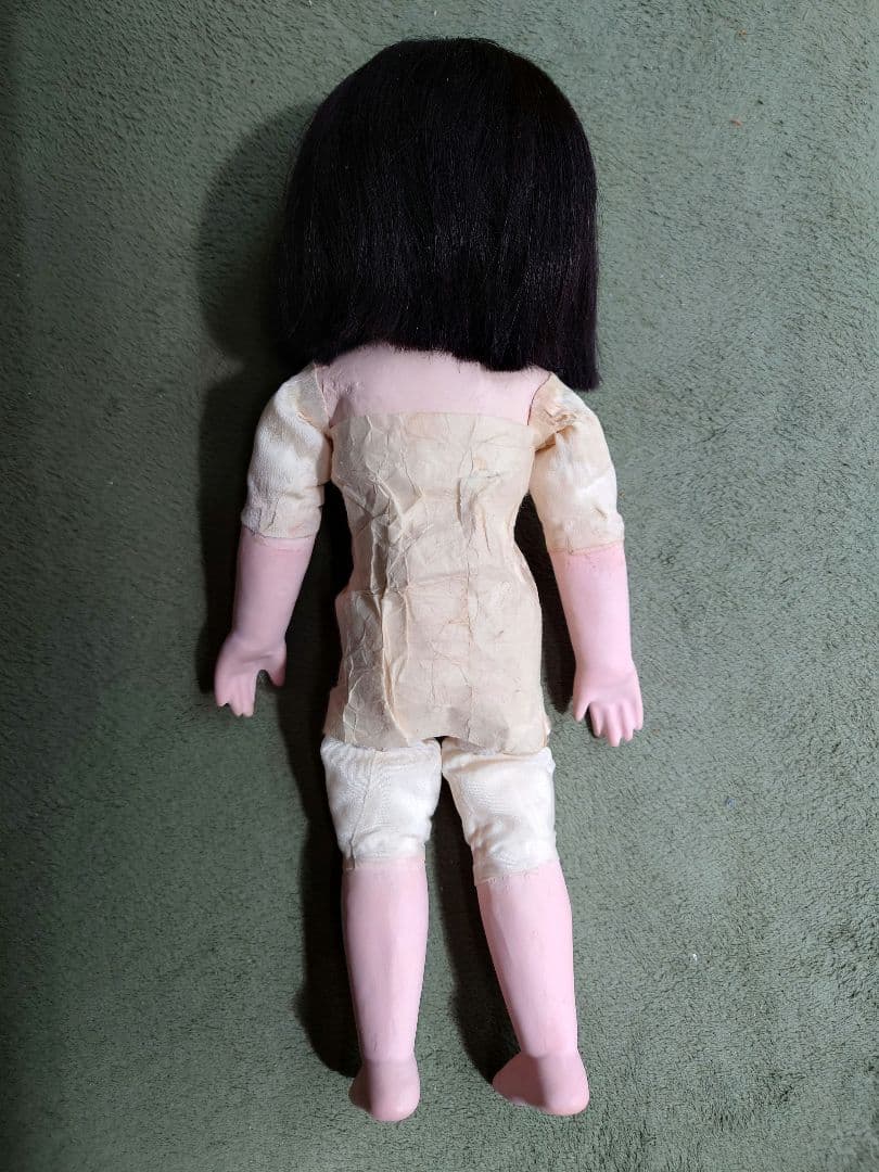 希少 修復済 永徳齋銘 大正期の光龍斎 滝澤義豊 42㎝ 市松人形 アンティーク