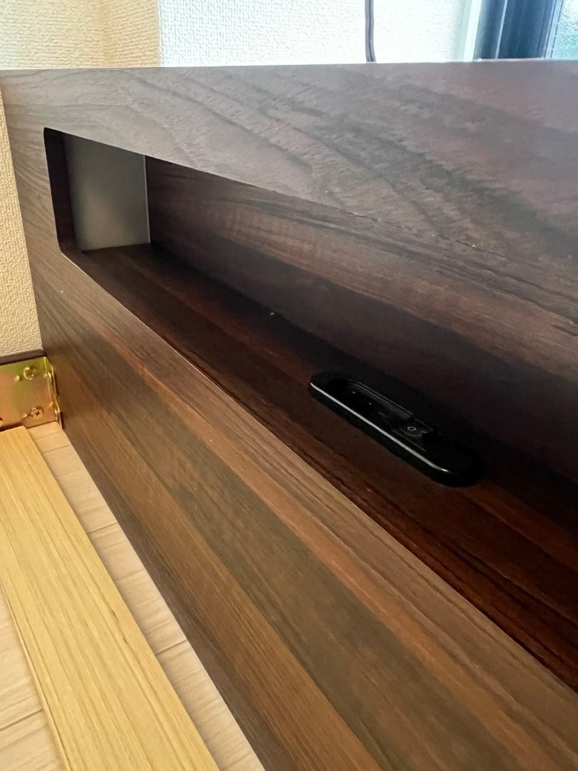 木製シングルベッドフレーム LED照明付き