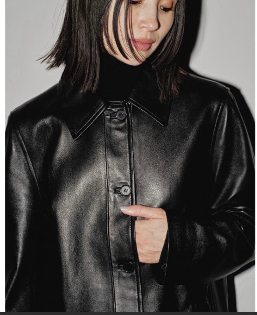 ジャケット・アウター mtan Ecoleather Soutiencollar Jacket