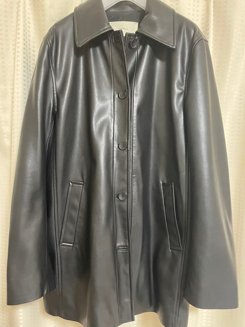 ジャケット・アウター mtan Ecoleather Soutiencollar Jacket