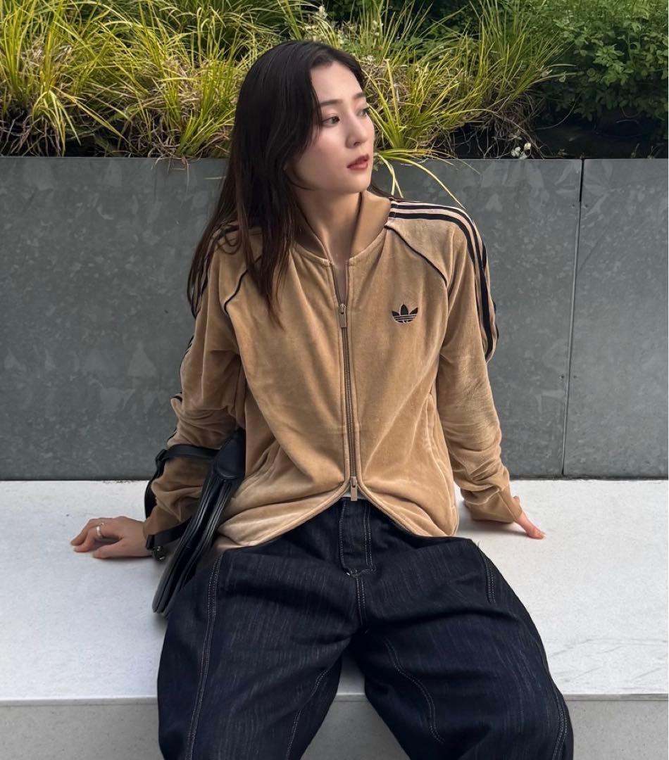 adidas SSTアディカラー　ベロア　トラックトップ　トラックジャケット