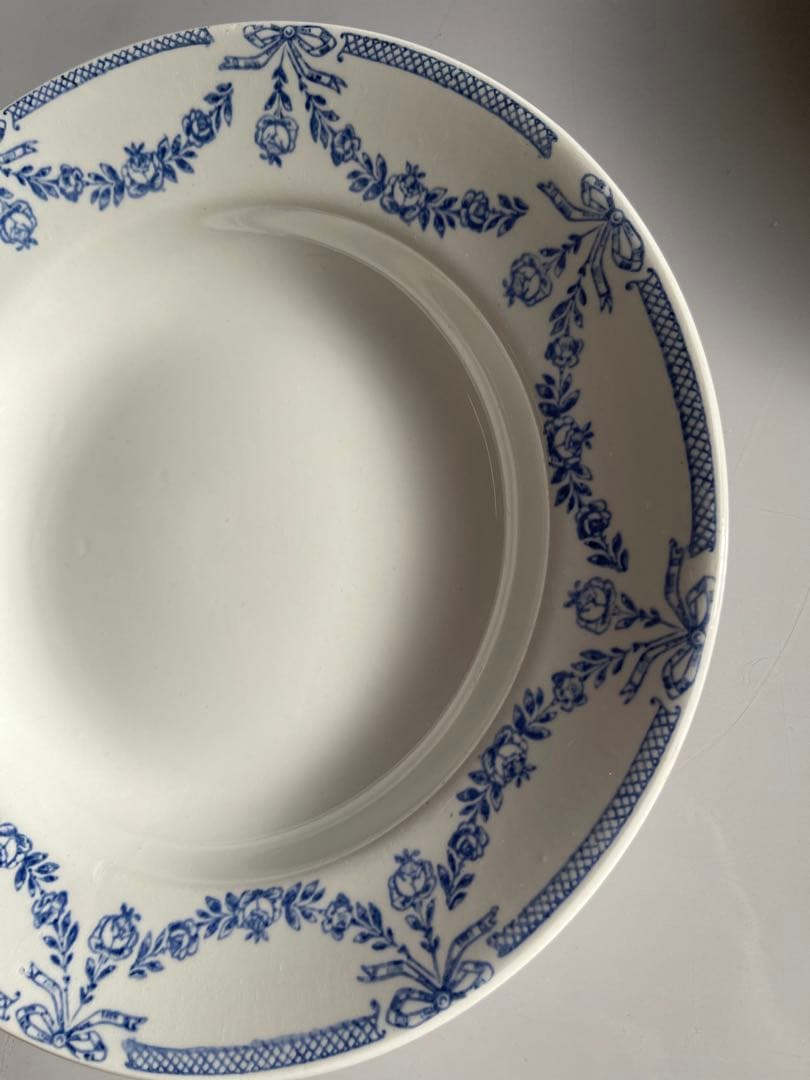 リボンとばらのガーランド深皿2枚セット