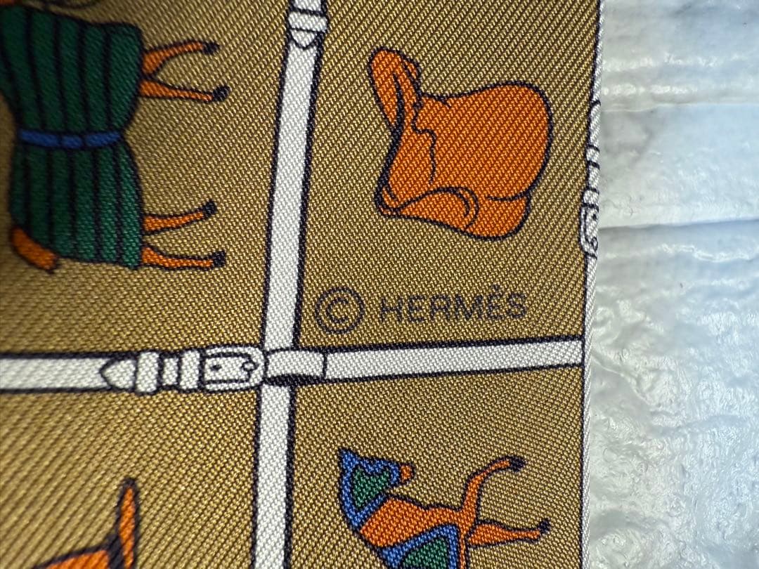 希少カラー　エルメス　ツイリー　馬着　ゴールド　美品