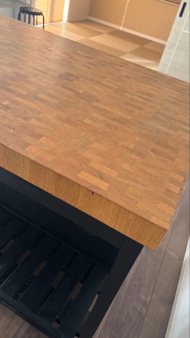 IKEA アイランドキッチン　カスタム　テーブル　スツール4脚　引き取り限定