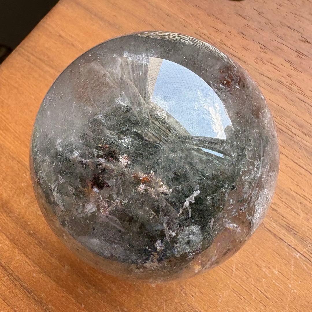 天然石 ガーデンクォーツのスフィア直径57ミリ