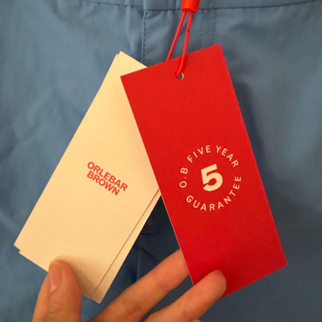 【タグ付き】ORLEBAR BROWN ブルー トランクス水着 シルバー金具