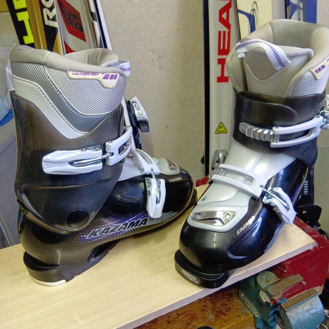 整備済 …ホットWAX仕上げ ジュニア用130cm ATOMIC 板…カザマ靴…