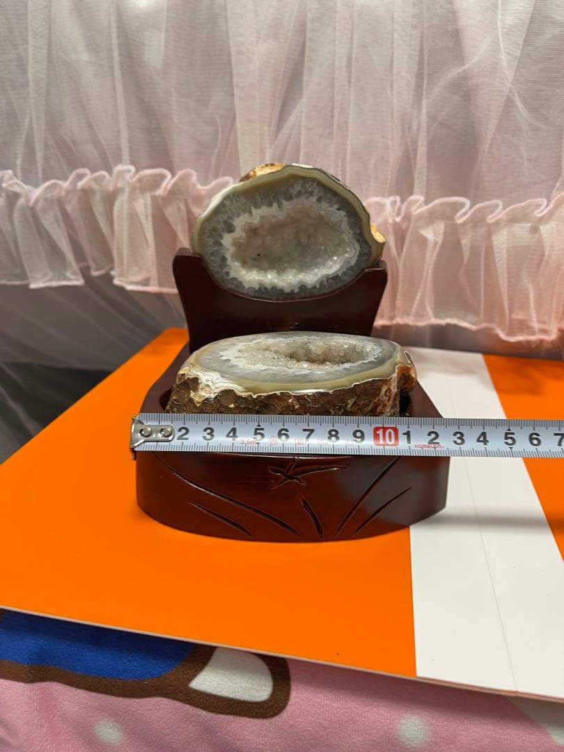 天然石 ブラジル産 トレジャー瑪瑙　台座付け ④