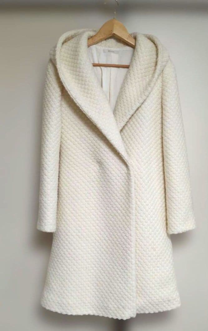 EPoca フード付きロングコート アイボリー