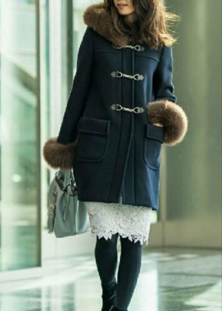 【新品未使用】ジャスグリッティー　ビット付きダッフルコート 1 S ネイビー