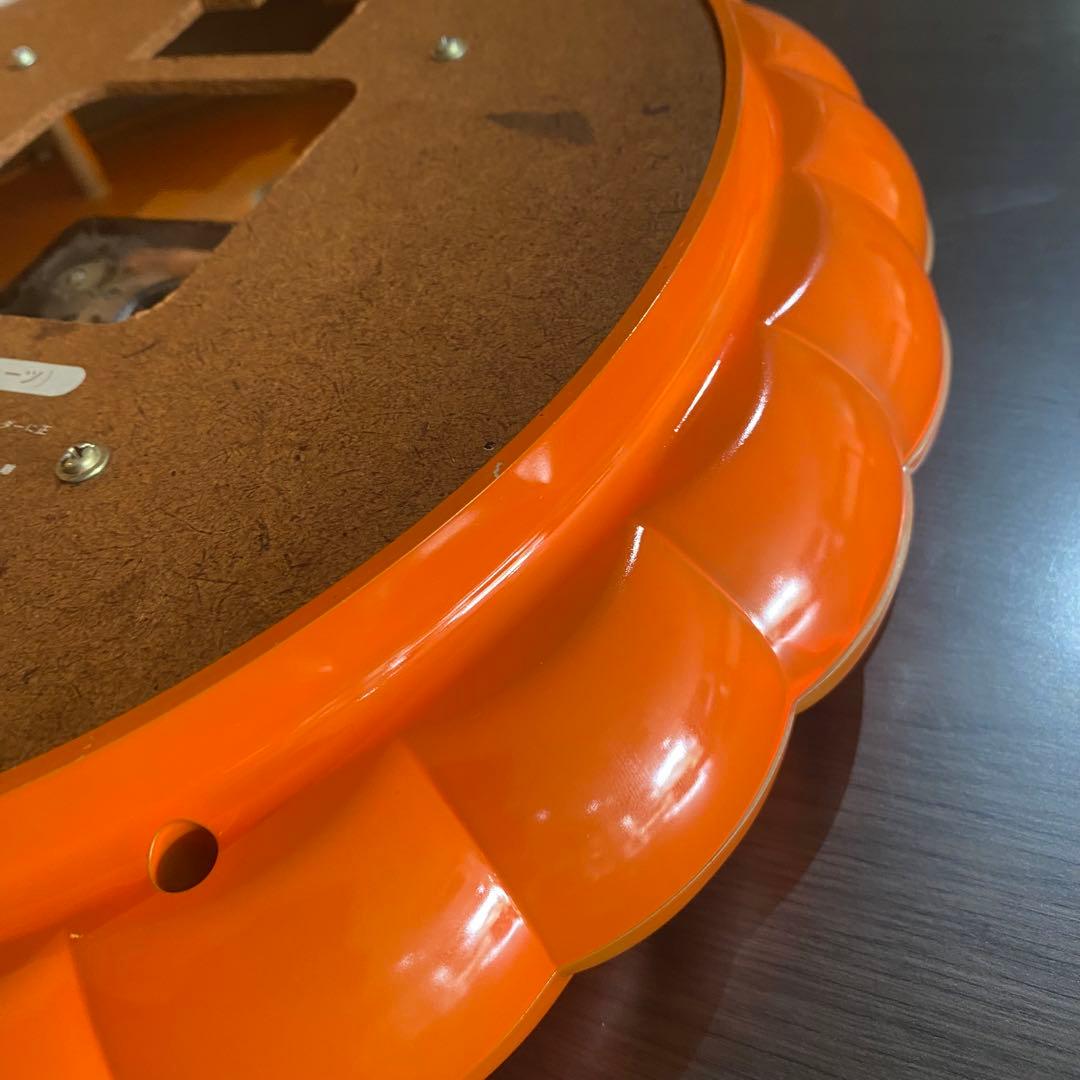 CITIZEN リペイント　壁掛時計 ミッドセンチュリー　昭和レトロ　オレンジ