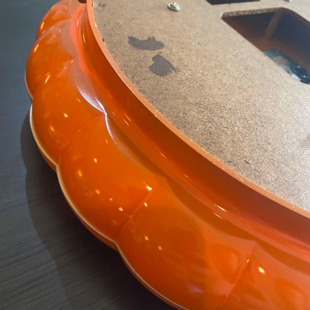 CITIZEN リペイント　壁掛時計 ミッドセンチュリー　昭和レトロ　オレンジ