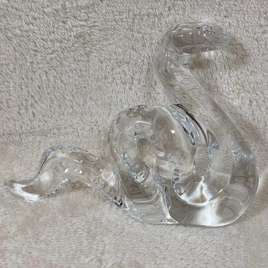 【美品】Baccarat バカラ 置物 インテリア ヘビ へび 蛇
