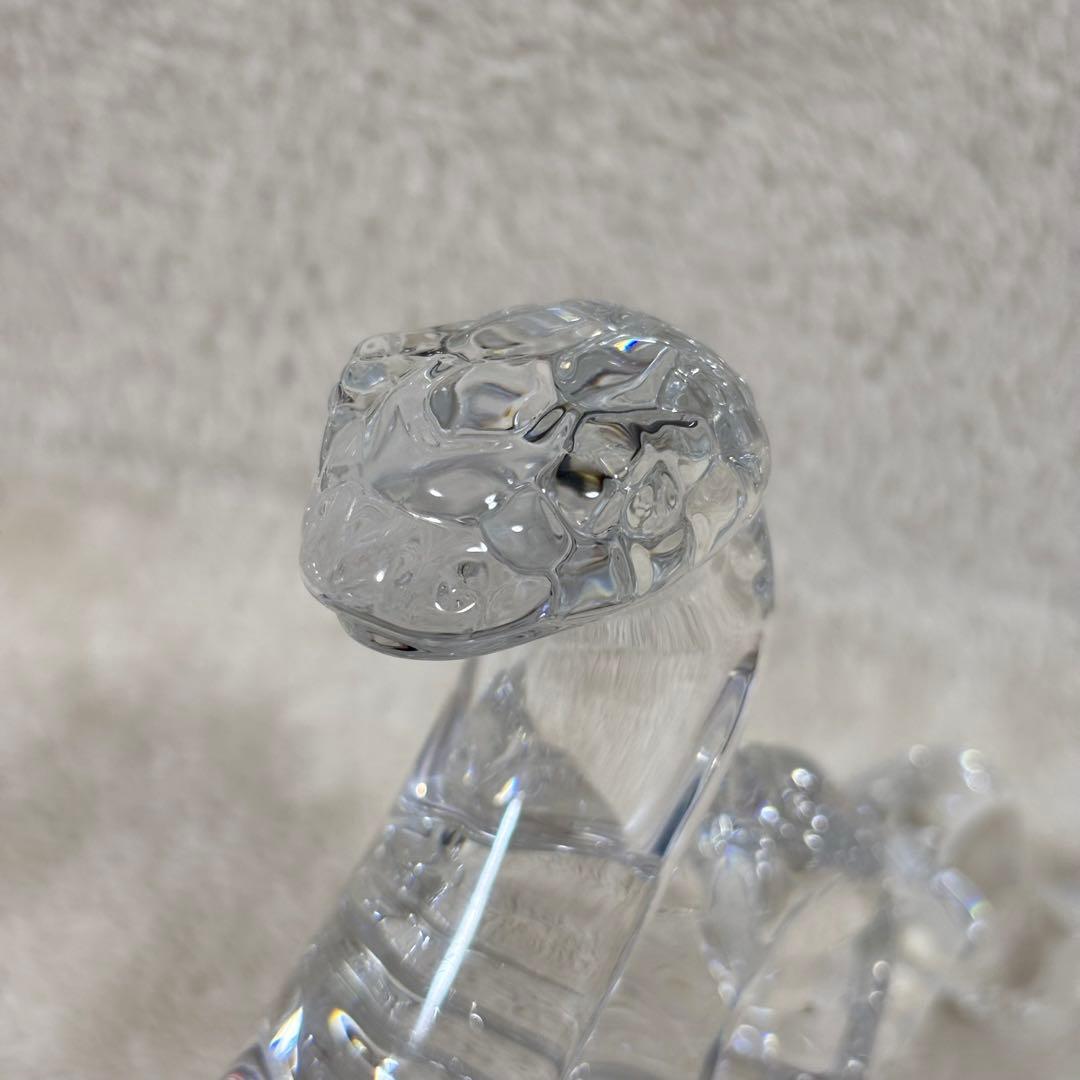 【美品】Baccarat バカラ 置物 インテリア ヘビ へび 蛇