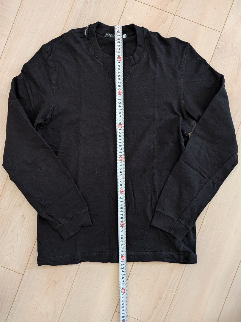 【美品】Dolce & Gabbana 長袖カットソー 48 黒 ブラック