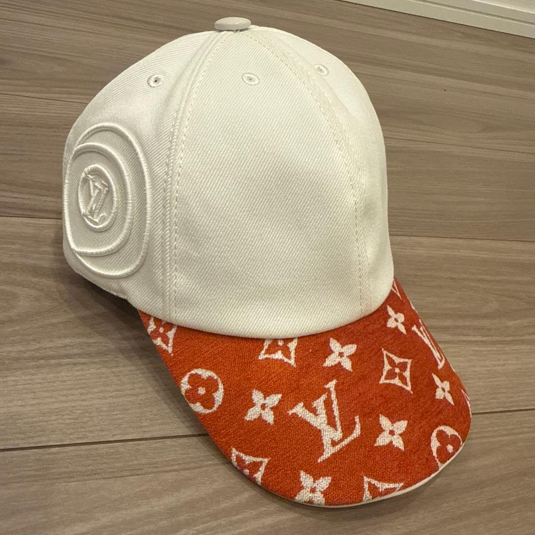 Louis Vuitton ベースボールキャップ ホワイト/オレンジ