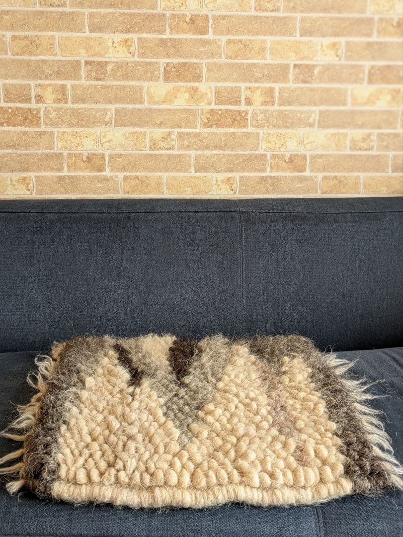 最終価格　羊毛　椅子敷　座布団　ペットベッド　ノッティング風