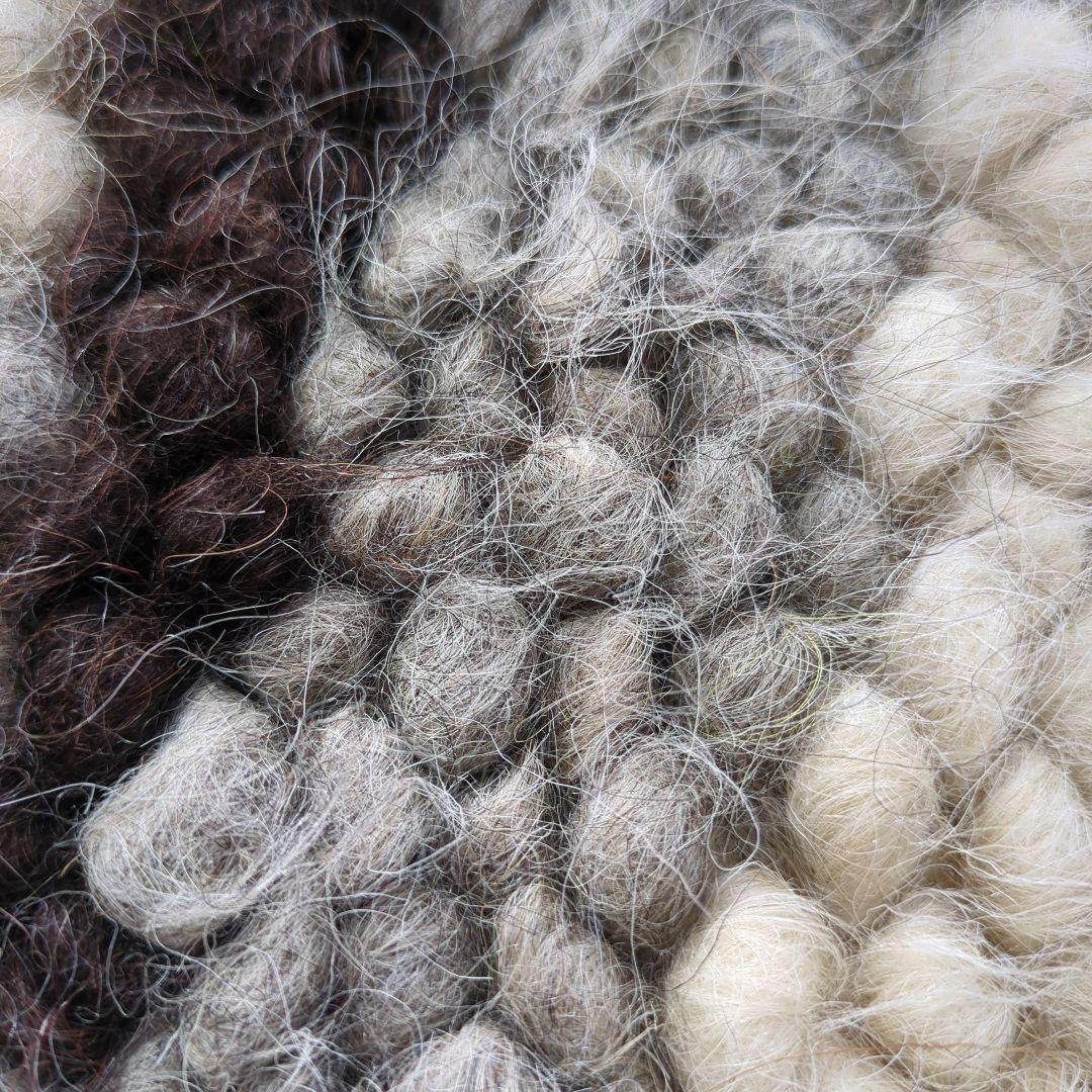 最終価格　羊毛　椅子敷　座布団　ペットベッド　ノッティング風