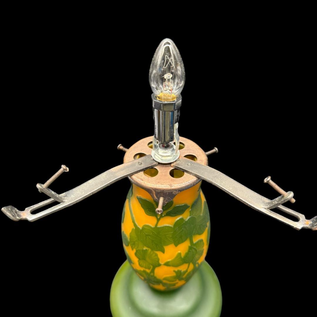 高さ33㎝【希少】エミールガレ風　レプリカ　ランプ　卓上照明