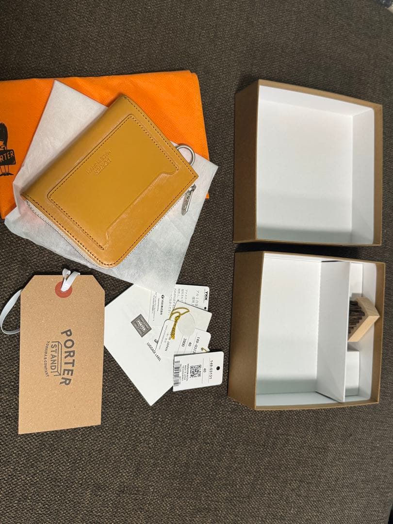 PORTER DUKE レザーウォレット キャメル PORTER 吉田