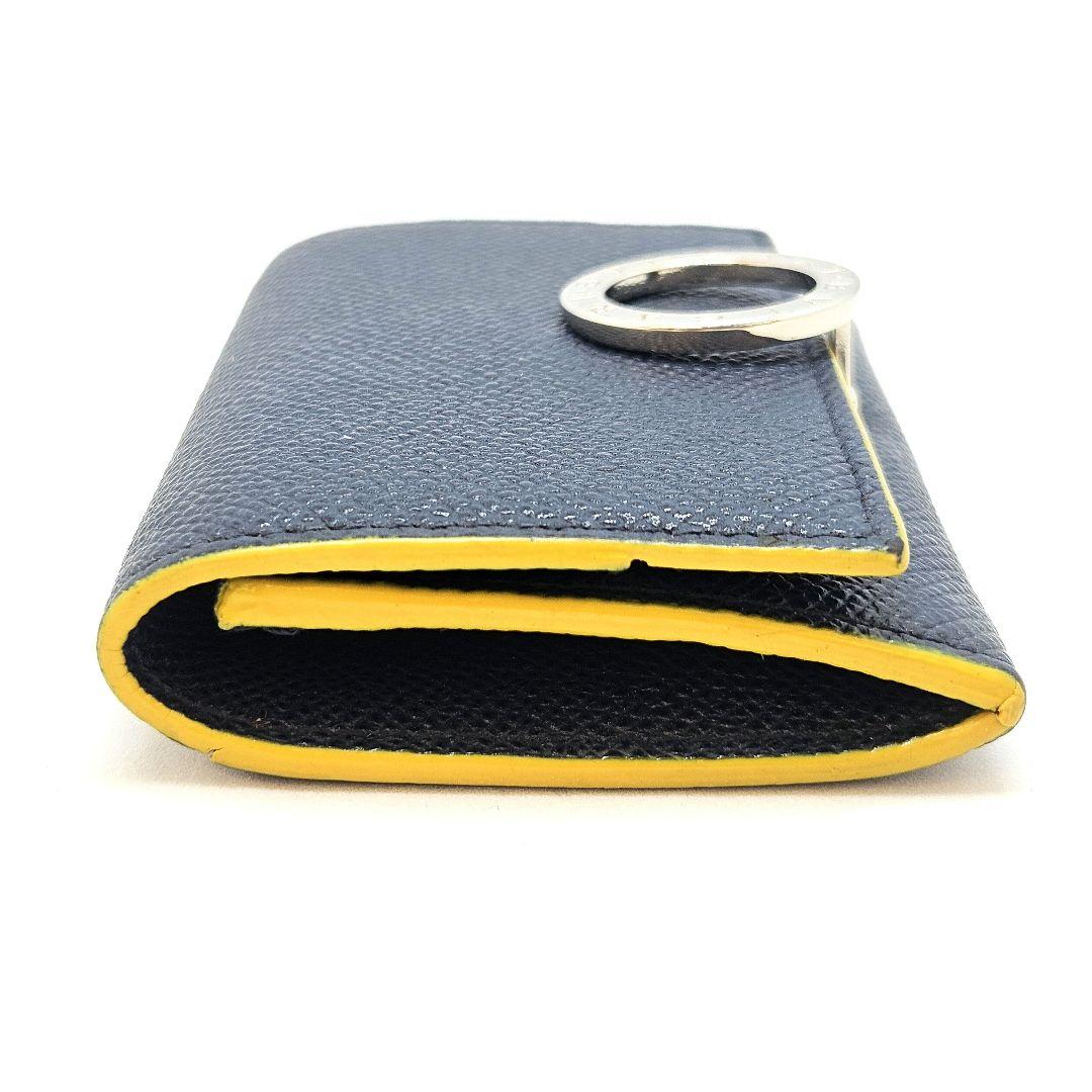 BVLGARI ブルガリ ケース パース サークルロゴ ネイビー