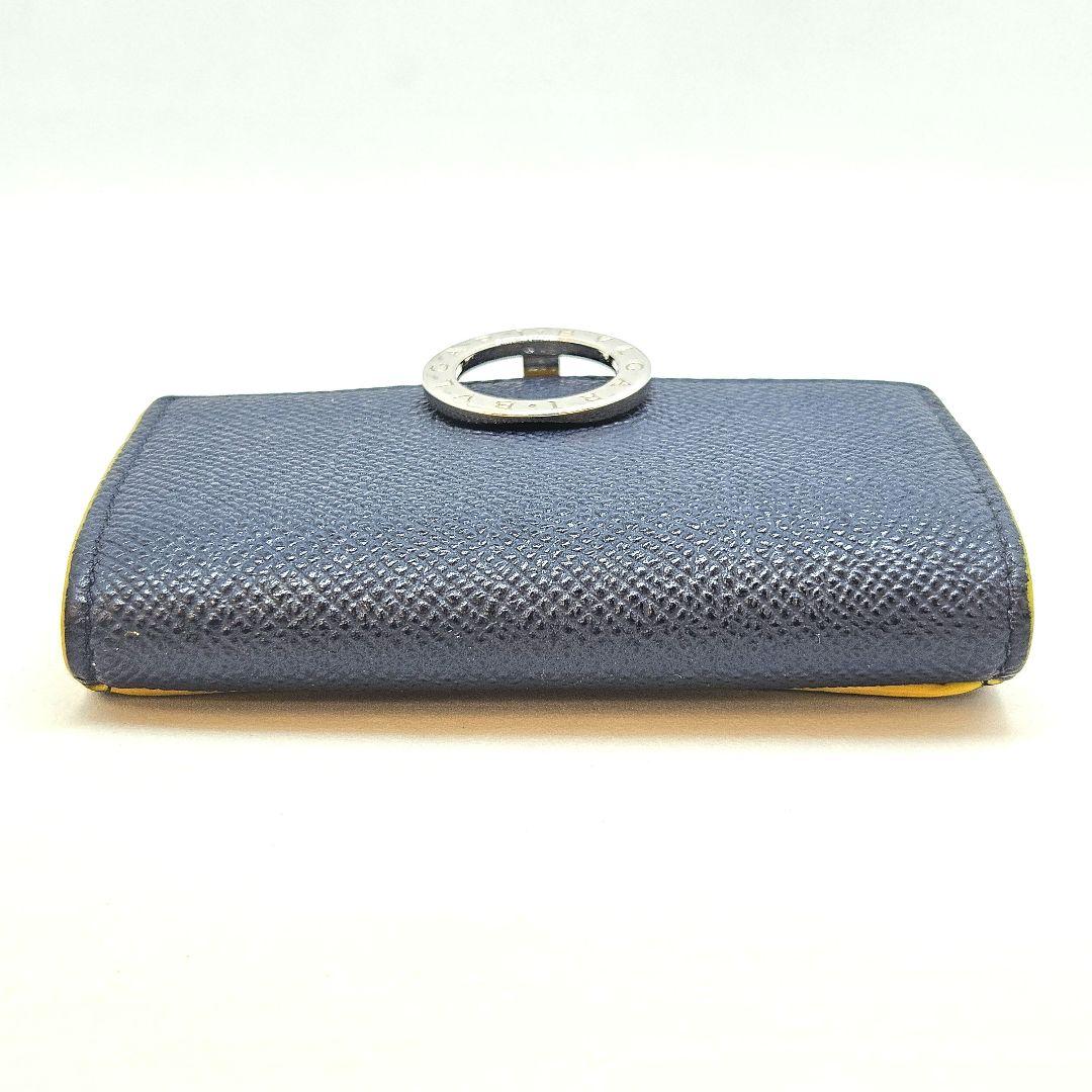 BVLGARI ブルガリ ケース パース サークルロゴ ネイビー