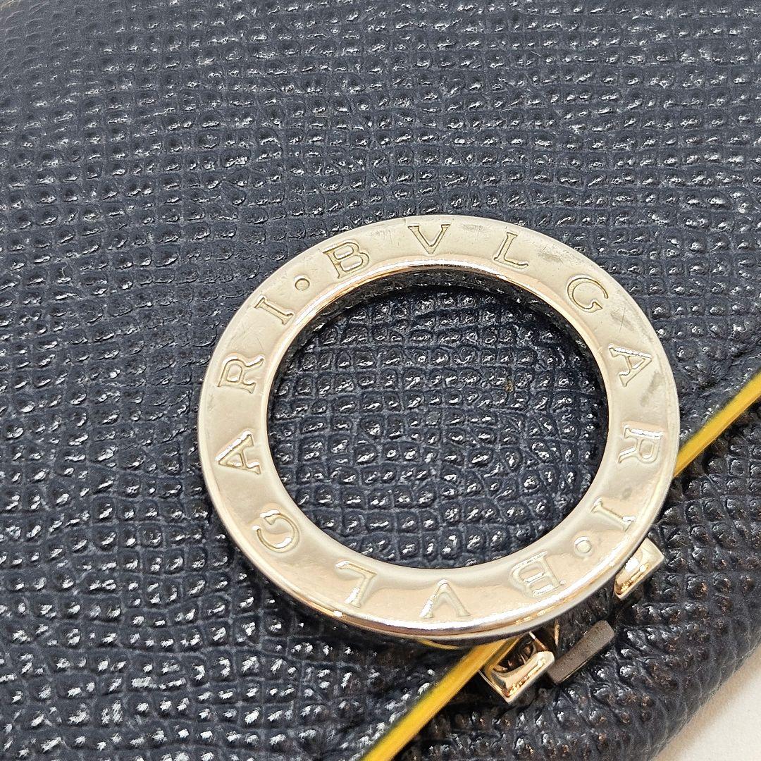 BVLGARI ブルガリ ケース パース サークルロゴ ネイビー