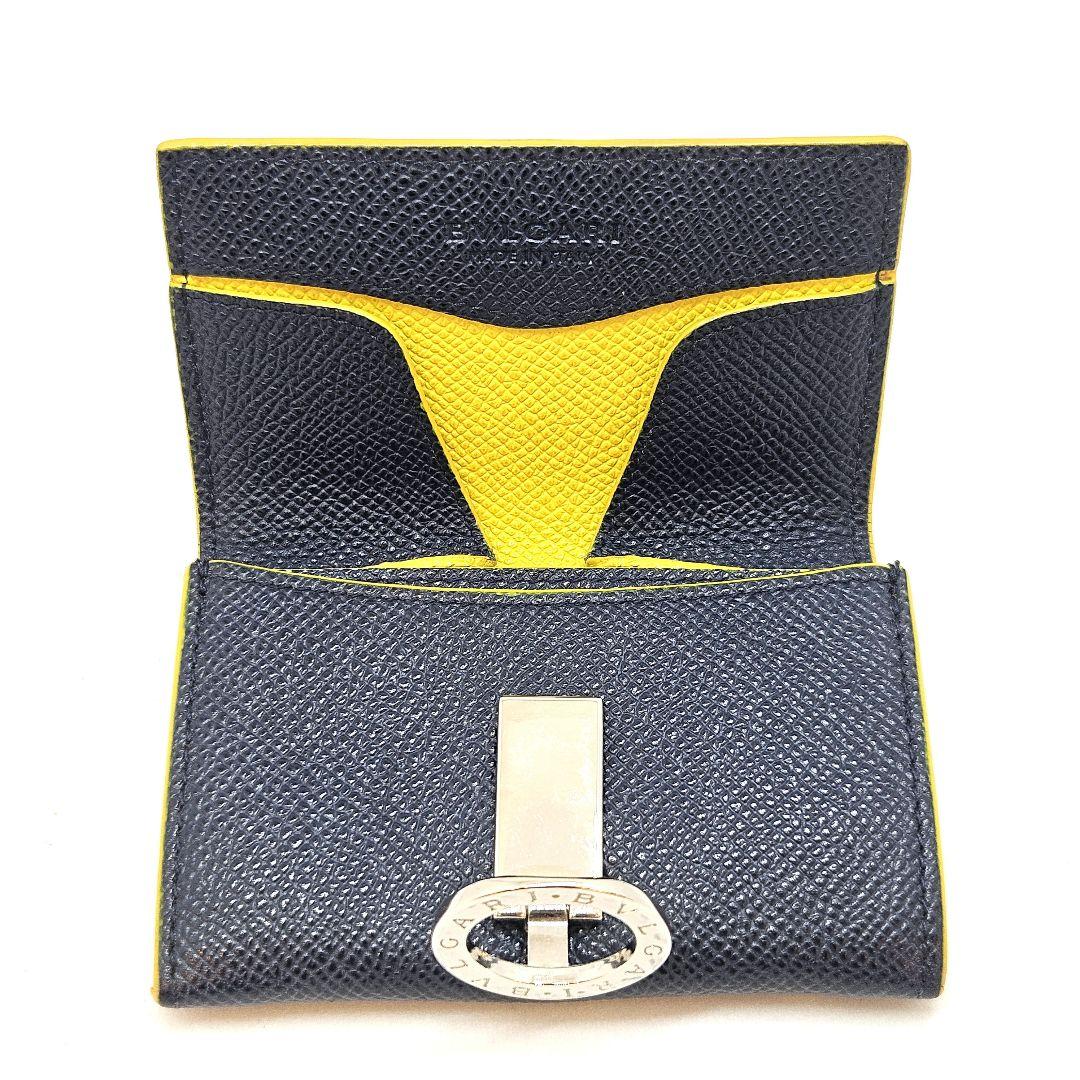 BVLGARI ブルガリ ケース パース サークルロゴ ネイビー